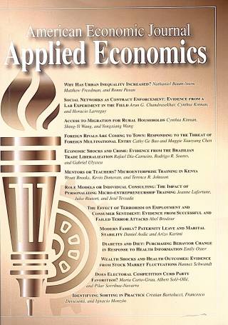 American Economic Journal – Applied Economics – Volume 10 – Number 4 – October 2018