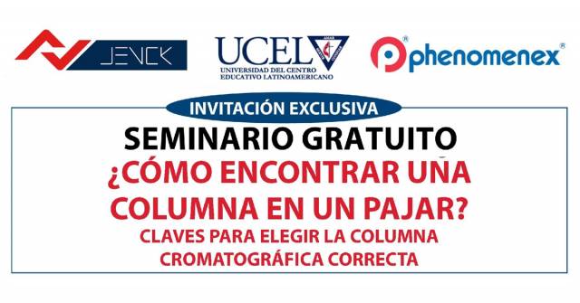 Seminario &quot;¿Cómo encontrar una columna en un pajar? Claves para elegir la columna cromatográfica correcta&quot;