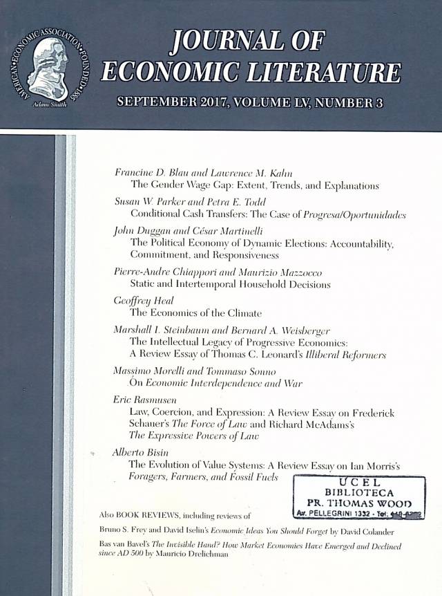 Journal of Economic Literature - Vol. LV – September 2017 – N°3