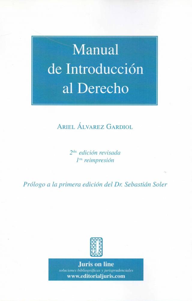 Manual de introducción al derecho / Álvarez Gardiol, Ariel - Compra