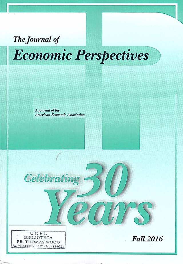 The Journal of Economic Perspectives – Vol. 30 - N°4 – Fall 2016