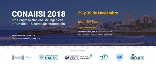 Proyecto ISI premiado para exponer en CONAIISI 2018