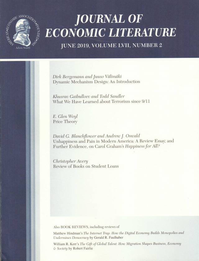 Journal of Economic Literature – Volume LVII – Nº 2 – June 2019