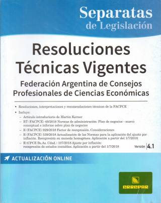 Resoluciones técnicas vigentes. Versión 4.1 / Federación Argentina de Consejos Profesionales de Ciencias Económicas - Compra