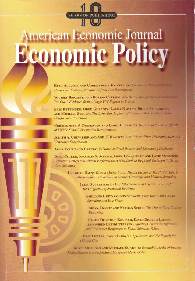 American Economic Journal: Economic Policy – Volume 11 – Nº 1 – February 2019