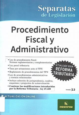 Procedimiento fiscal : procedimientos administrativos. Versión 2.3 / Argentina. Leyes - Compra