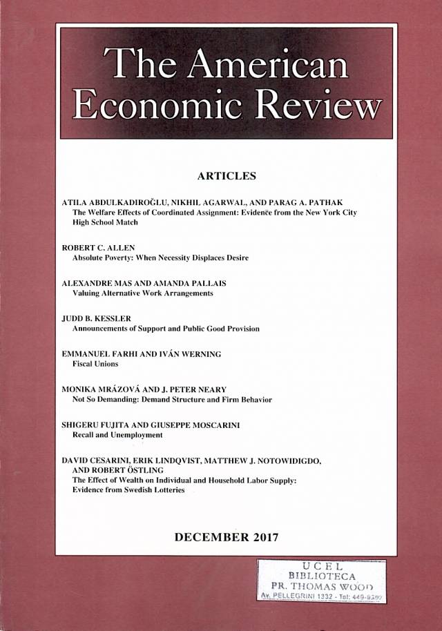 The American Economic Review – December 2017 – Vol. 107 – Nº12