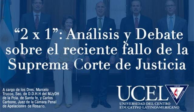 Lunes 22 de mayo a las 19 hs. en el Salón Auditorio de UCEL, ubicado en Av. Pellegrini 1332.