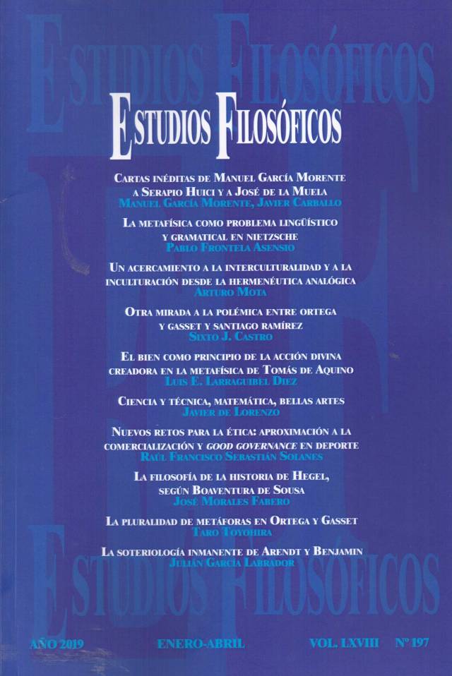 Estudios Filosóficos – Vol. LXVII – Nº 197