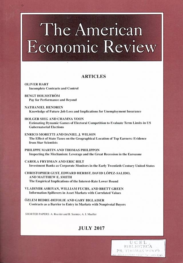 The American Economic Review - Vol. 107 – N°7 – July 2017