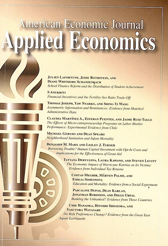 American Economic Journal: Applied Economics - Abril 2018 - Vol. 10 - Nº 2