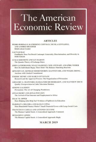 The American Economic Review – Volume 109 – Nº 3 – March 2019