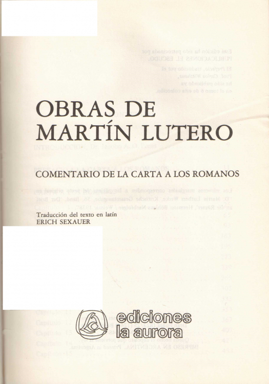 Obras de Martín Lutero [T. X] / Sexauer, Erich [tr.] - Donación Ana Rita, Carlos, Rubén Pagura Alegría