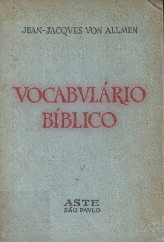 Vocabulario bíblico / Jean-Jacques von Allmen - Donación Susana Vignolo Rocco