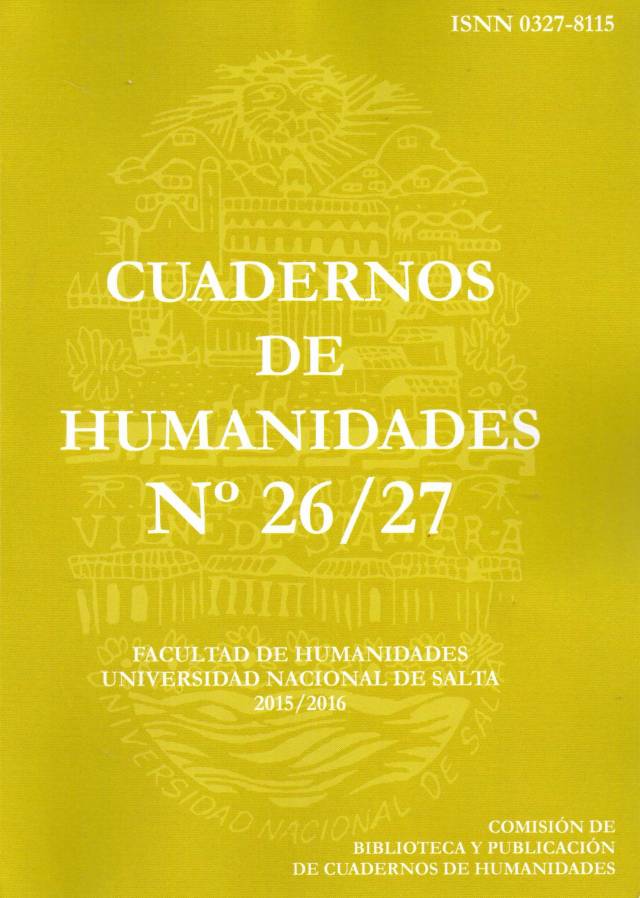 Cuadernos de Humanidades – Nº26/27 –2015/2016