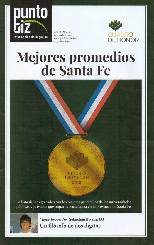 Punto Biz – Año 16 – Nº 462 – Mejores Promedios de Santa Fe – Septiembre 2019