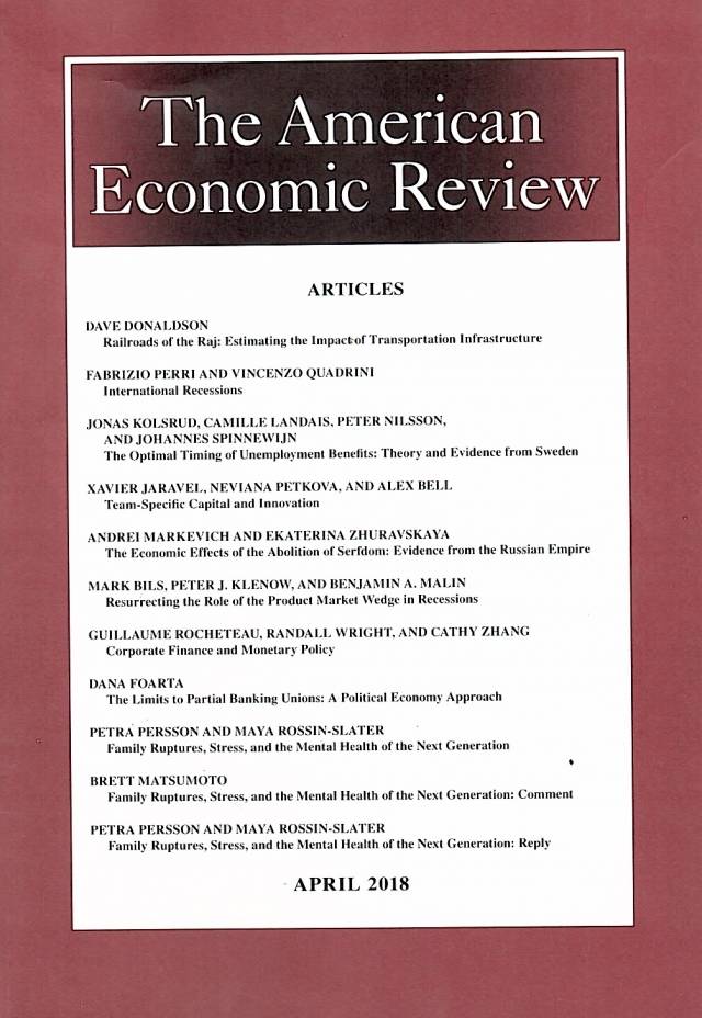 American Economic Review - Abril 2018 - Vol.108 - Nº 4 - 5