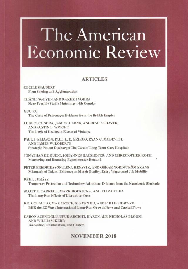 The American Economic Review – Volume 108 – Nº 11 – November 2018