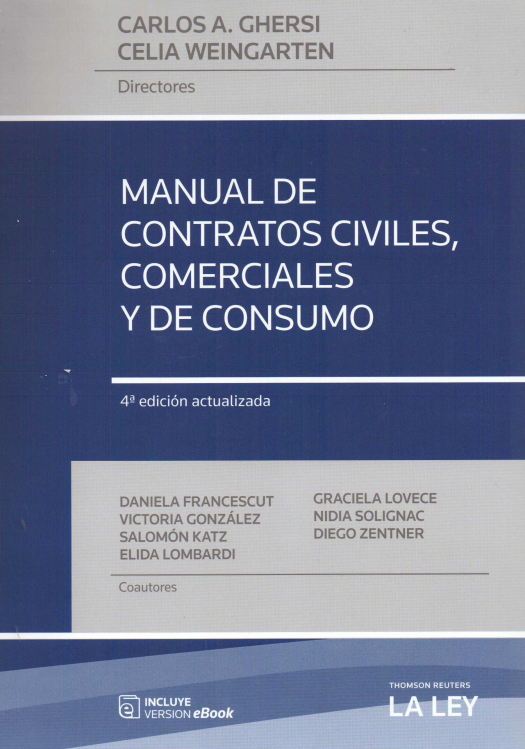 Manual de contratos civiles, comerciales y de consumo / Carlos A. Ghersi - Compras