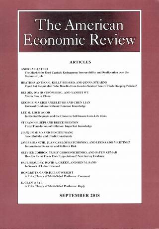 American Economic Review - Volume 108 - Number 9 - September 2018