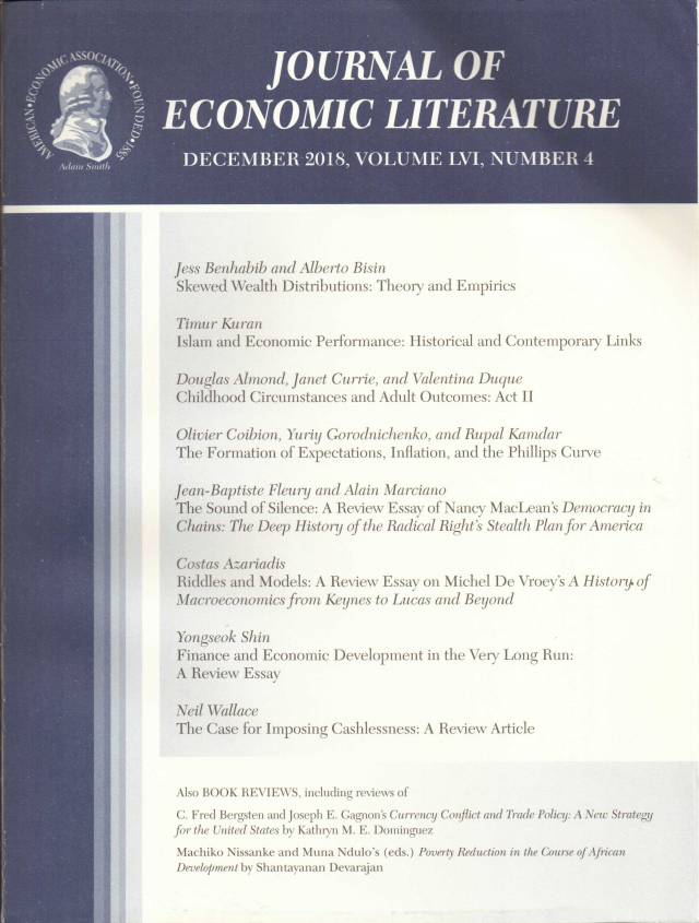 Journal of Economic Literature – Volume LVI – Nº 4 – December 2018