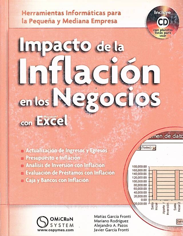 Impacto de la inflación en los negocios con microsoft excel : herramientas informáticas para la pequeña y mediana empresa / Fronti, Matías García [y otros]. - Donación Dto. de Informática UCEL