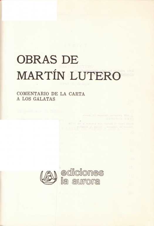 Obras de Martín Lutero [T. VIII] / Sexauer, Erich [tr.] - Donación Ana Rita, Carlos, Rubén Pagura Alegría