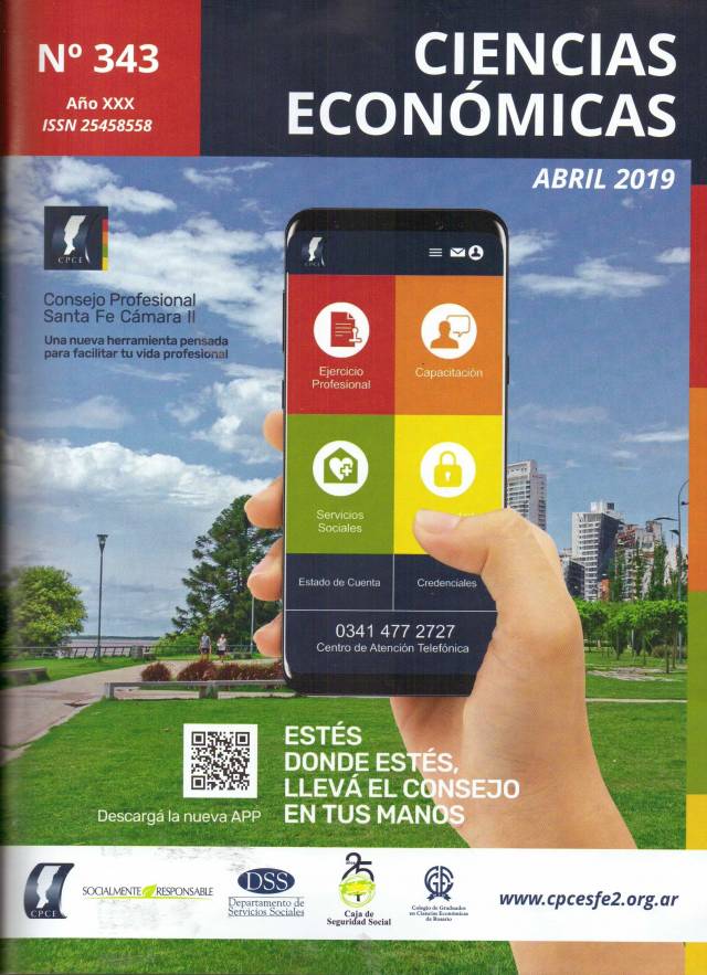 Ciencias Económicas : Revista de la Facultad de Ciencias Económicas – Año XXX – Nº 343 – Abril 2019