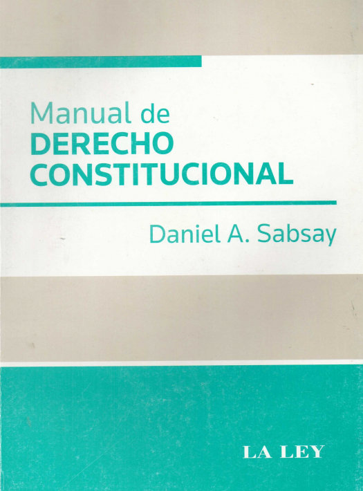 Manual de derecho constitucional / Daniel A. Sabsay - Compra