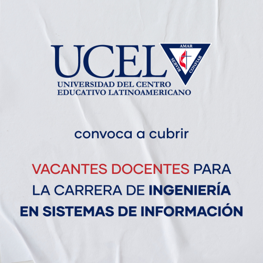 VACANTES DOCENTES PARA LA CARRERA DE INGENIERÍA EN SISTEMAS DE INFORMACIÓN