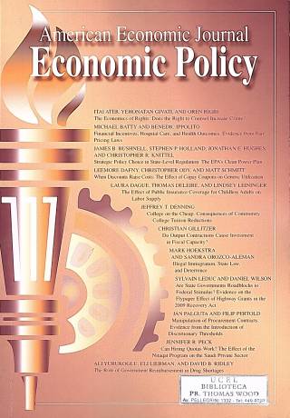 American Economic Journal Economic Policy – Volume 9 – Nº 2 - May 2017