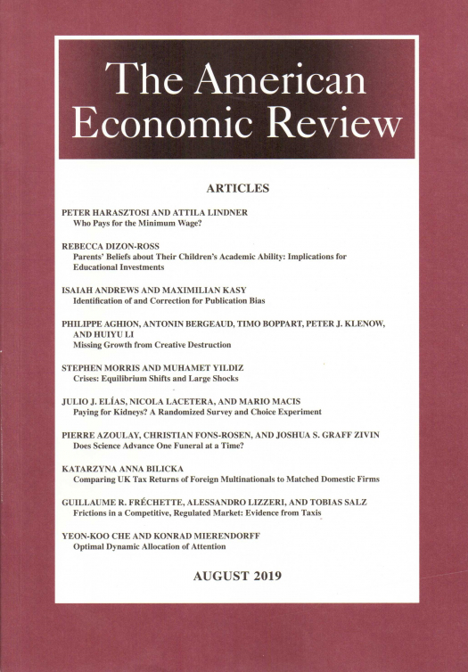 The American Economic Review – Volume 109 – Nº 8 – August 2019