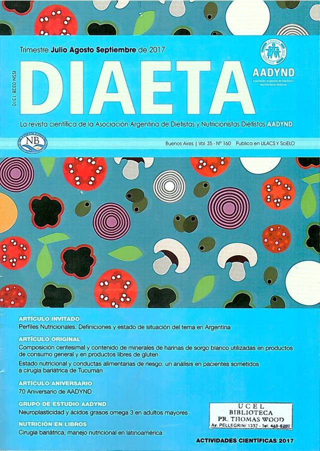 Diaeta – Julio Agosto Septiembre 2017 – Vol. 35 Nº 160