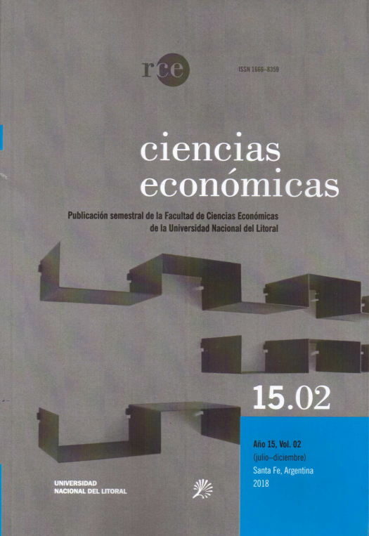 Ciencias Económicas: Revista de la Facultad de Ciencias Económicas – Año 15 – Vol. 02 – Julio/Diciembre 2018