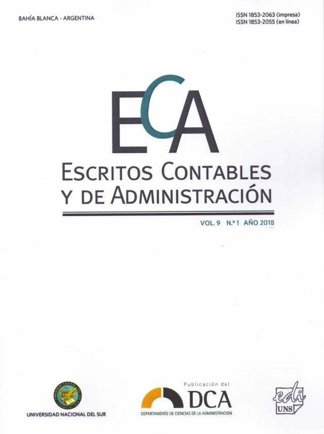 ECA: Escritos Contables y de Administración – Vol. 9 – Nº 1 – 2018