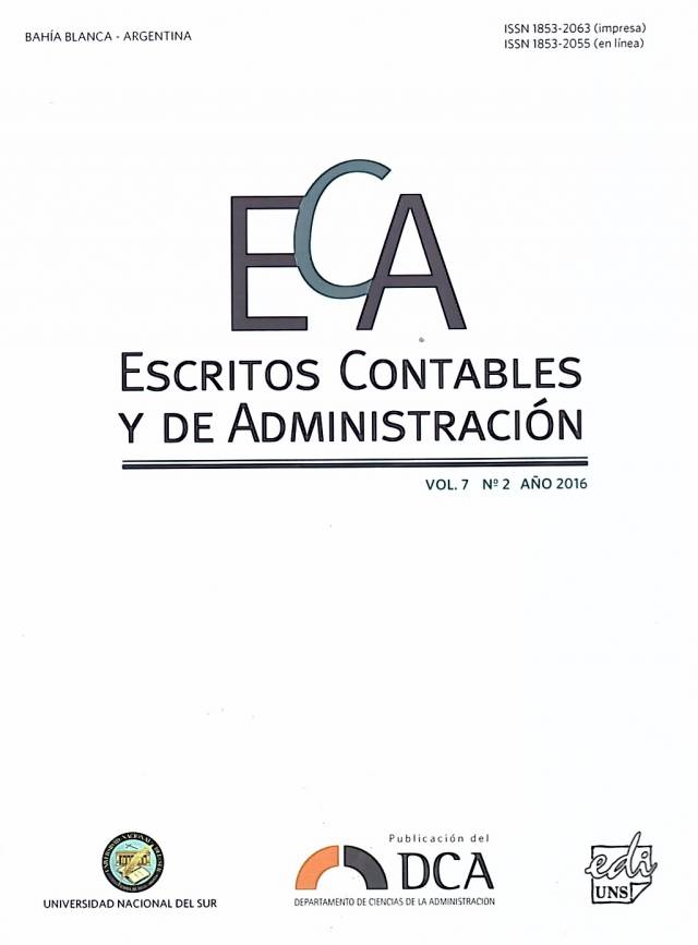 ECA: Escritos Contables y de Administración – Vol. 7 – Nº 2 – Año 2016