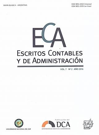 ECA: Escritos Contables y de Administración – Vol. 7 – Nº 2 – Año 2016