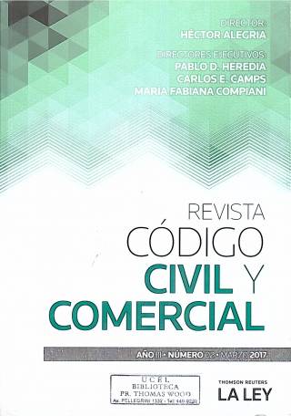 Revista Código Civil y Comercial – Año III – N° 02 – Marzo 2017