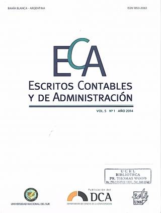 ECA: Escritos Contables y de Administración – Vol.5, Nº 1. Año 2014