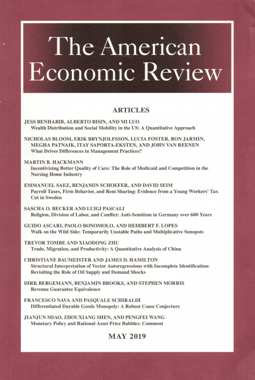 The American Economic Review – Volume 109 – Nº 5 – May 2019