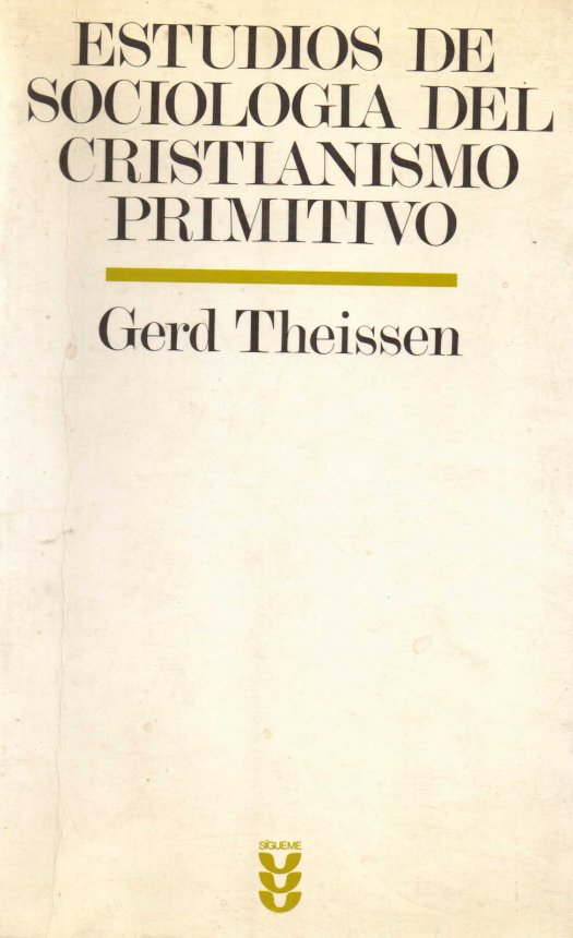 Estudios de sociología del cristianismo primitivo / Gerd Theissen - Donación Susana Vignolo Rocco