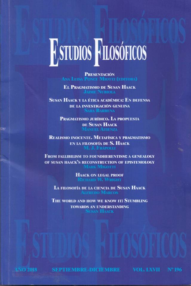 Estudios Filosóficos – Vol. LXVII – Nº 196