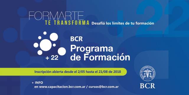 Inscripción abierta a partir del 02 de mayo hasta el 21 de agosto de 2018 o hasta completar cupo. 